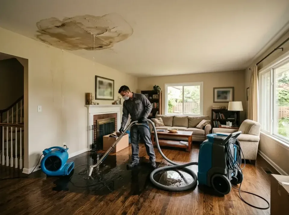 attic-pipe-burst-ceiling-drip-008 — frequently asked questions, Water Damage Restoration & Carpet Care in Smithton, IL